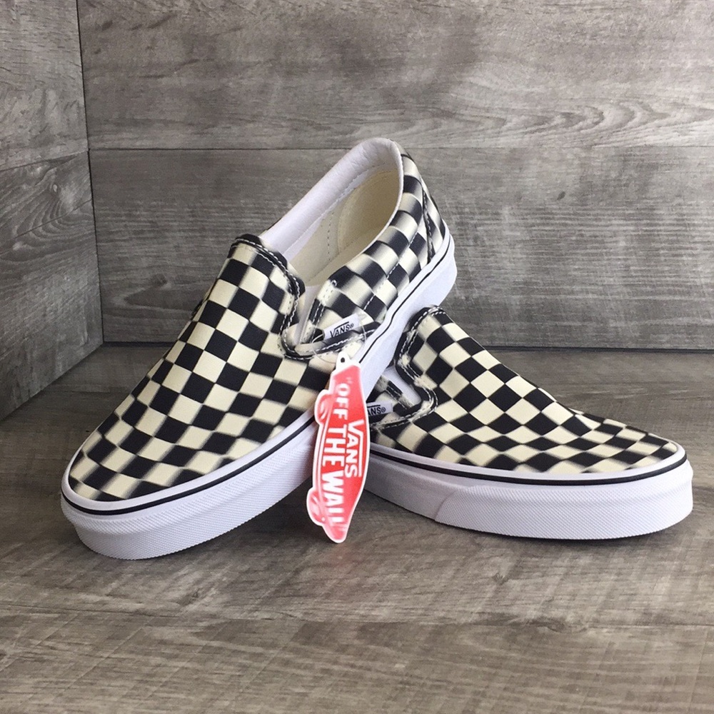 VANS Classic Slip-On (Blur Check) Black/Classic - Picture 2 of 8